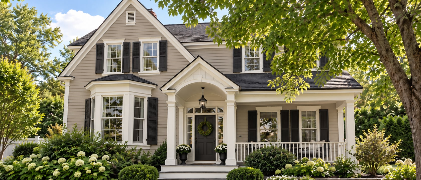 Greater Boston colonial home exterior repaint