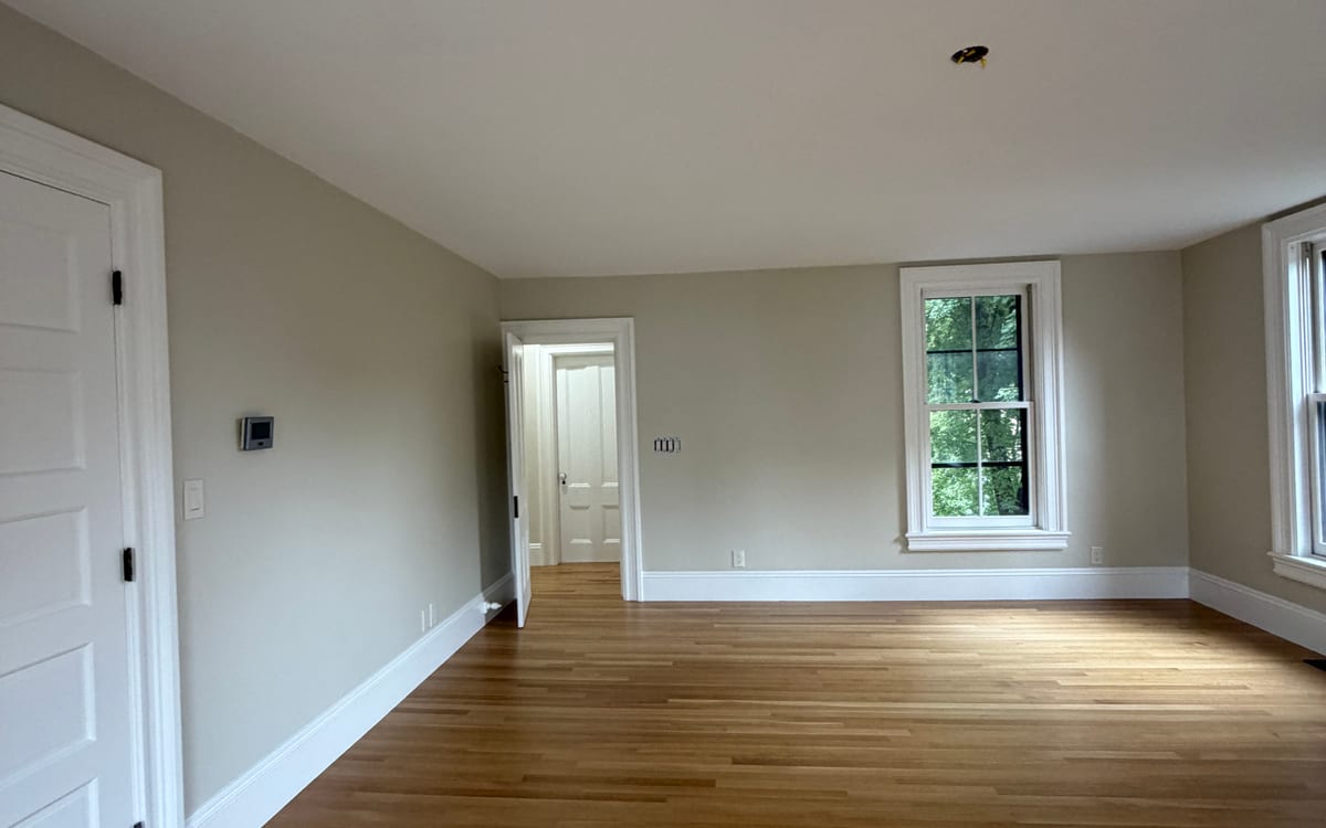 Freshly repainted interior room