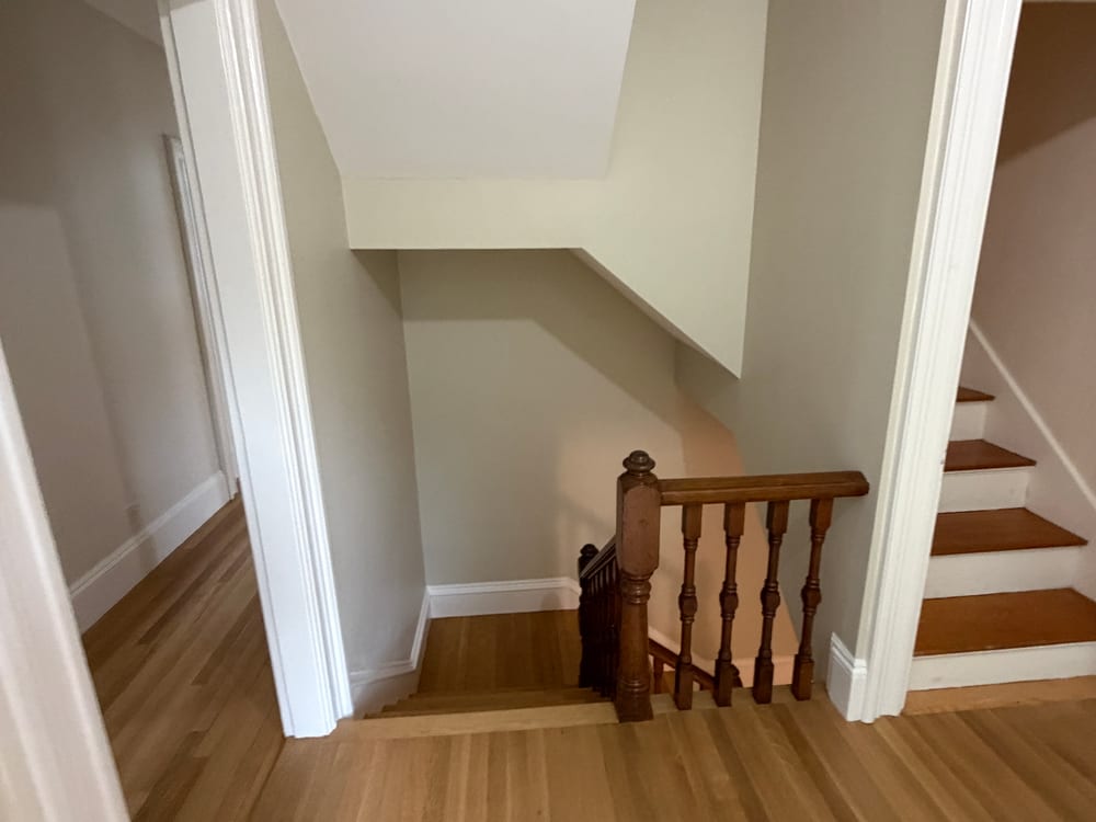 Freshly painted interior with a feature wall